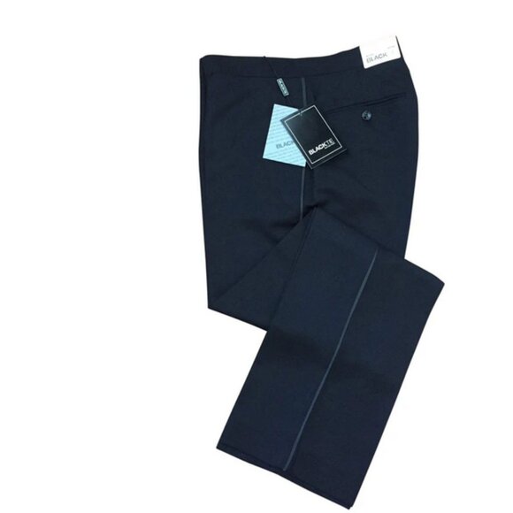 NWT Black Luxury Viscose Blend Tuxedo Pants - Picture 1 of 1